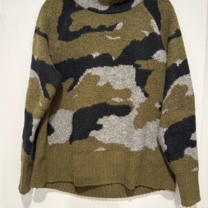Olive and Black Camo Sweater